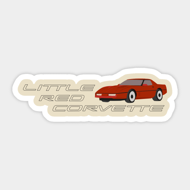 Little Red Corvette Sticker by BigKevyMac